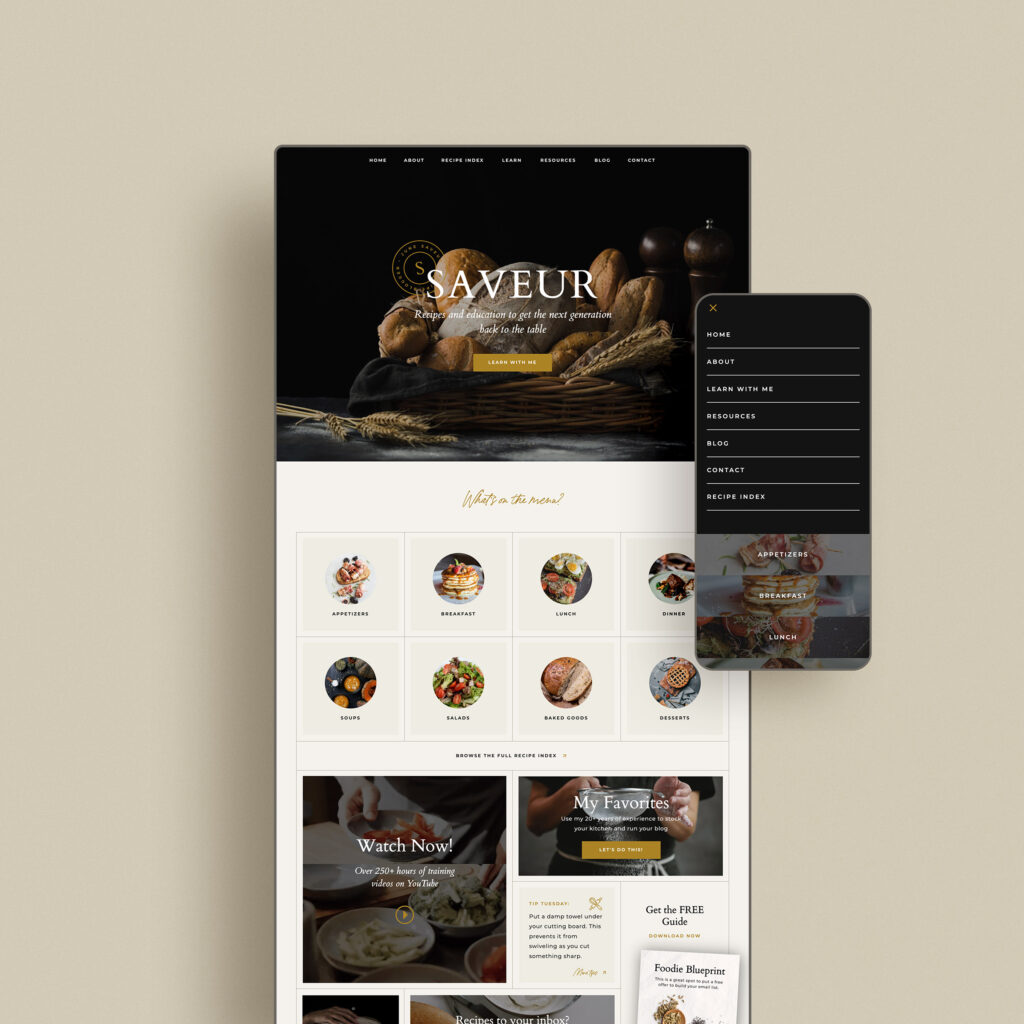 Showit Templates for Food Bloggers