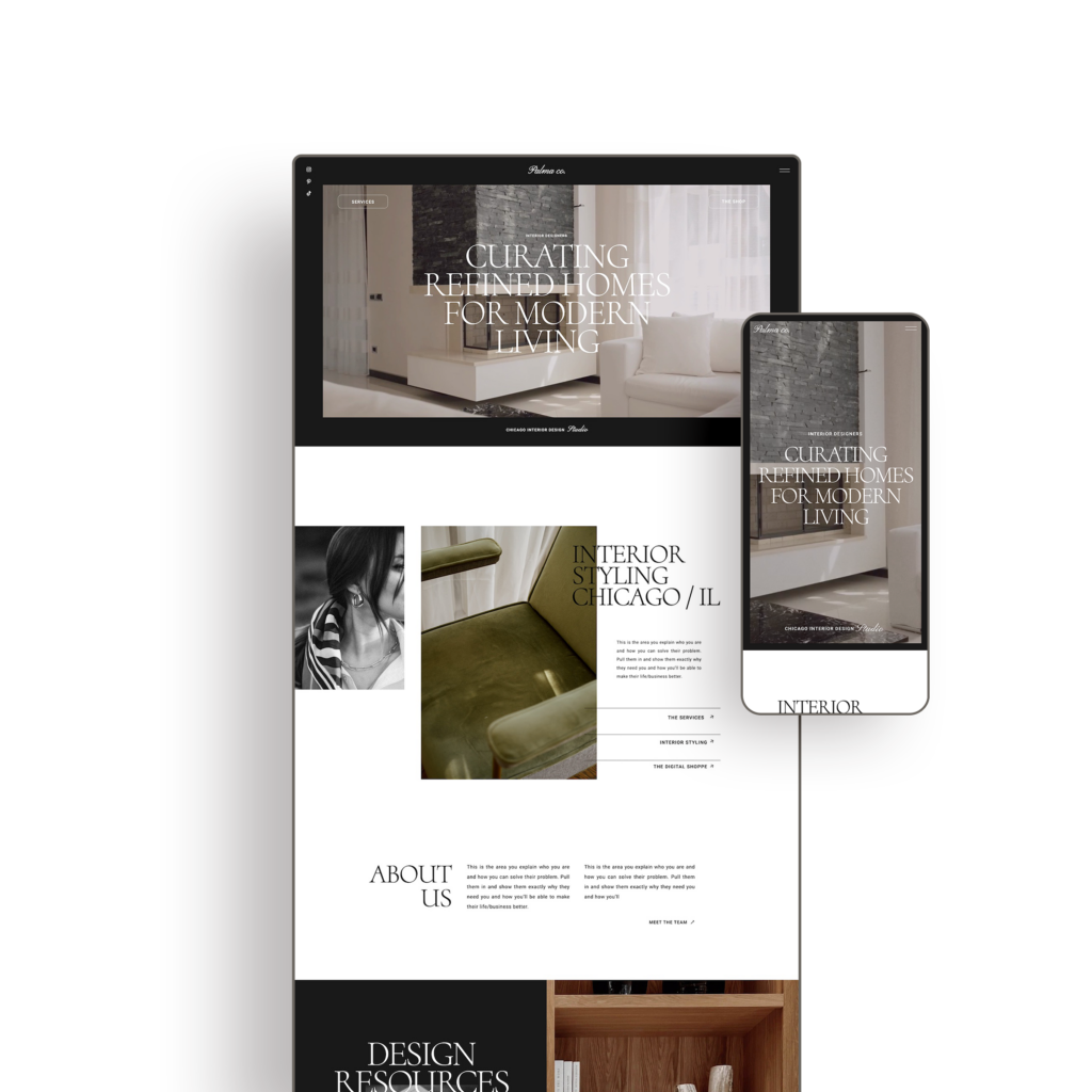 Palma Showit Template | Northfolk