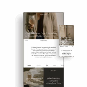 Seasons is a Showit template for copywriters